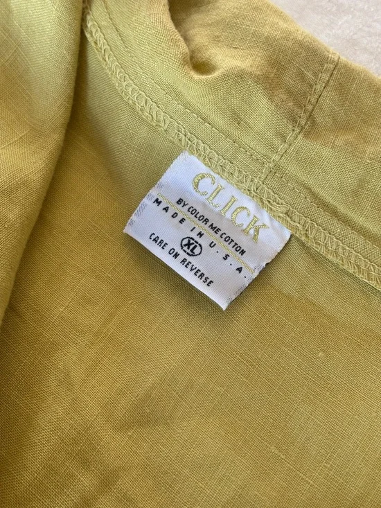 Women’s Click Colour Me Cotton 100% Linen Cowl Neck 3/4 sleeve Tunic Blouse - Picture 6 of 11